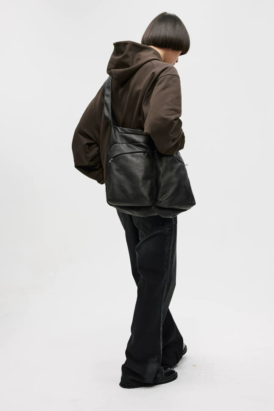 Bow Strap Slouch Messenger Bag
