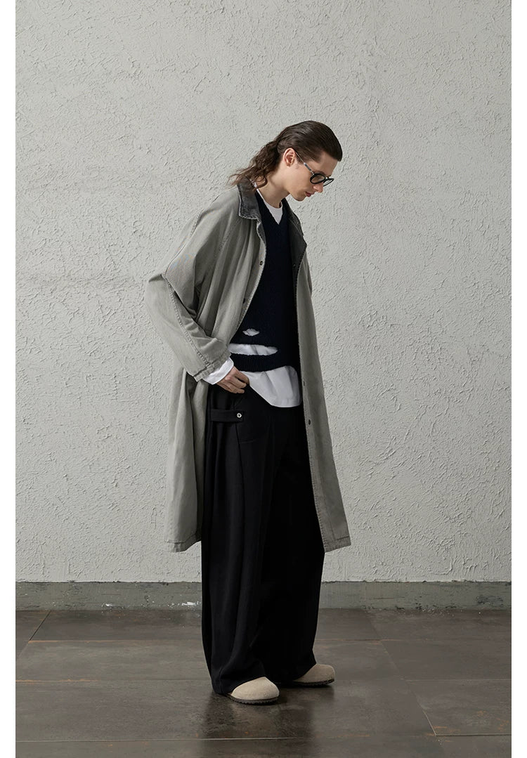 Mineral Wash Reversible Coat Jacket