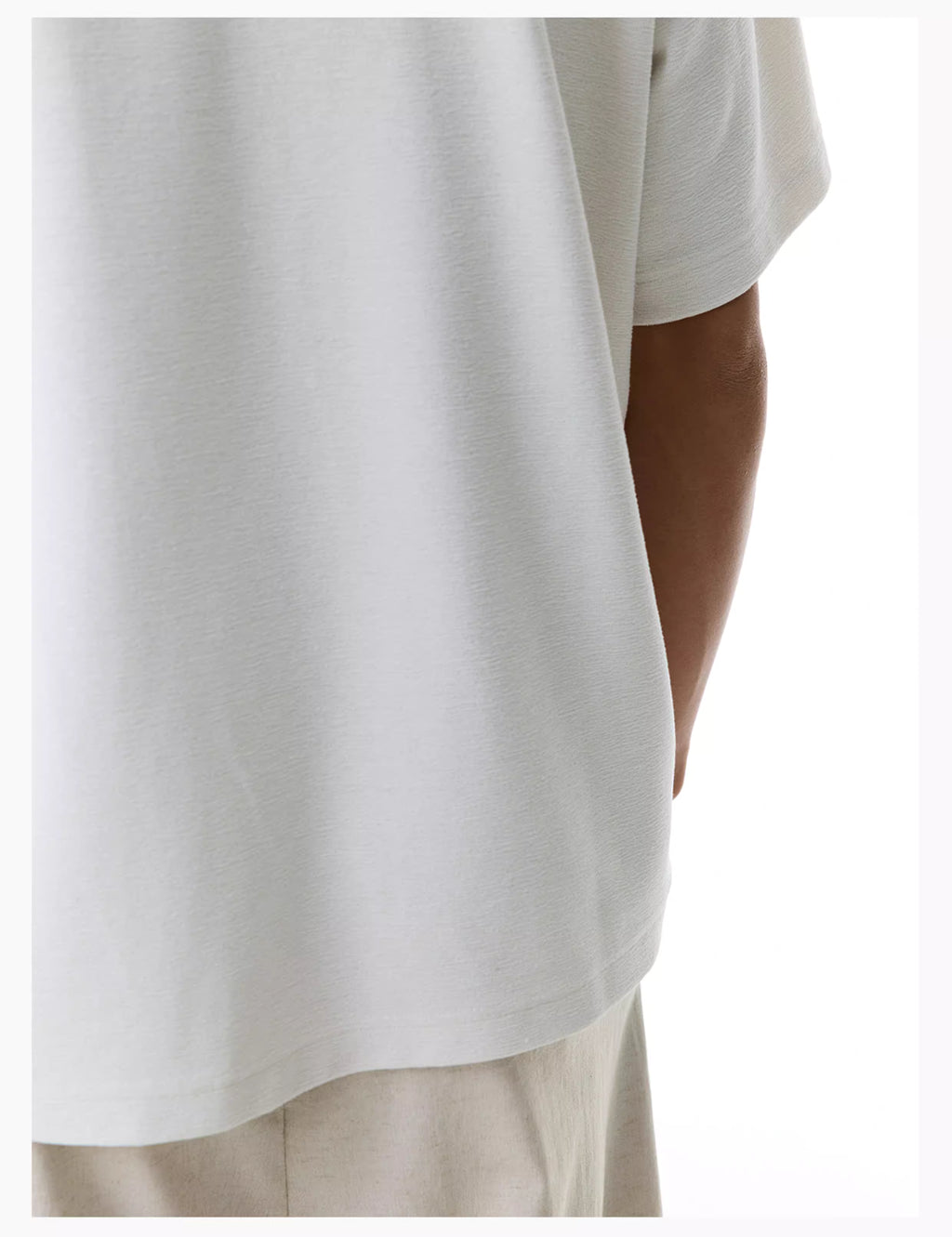 Embroidered Henley T-Shirt in Black Ink or White