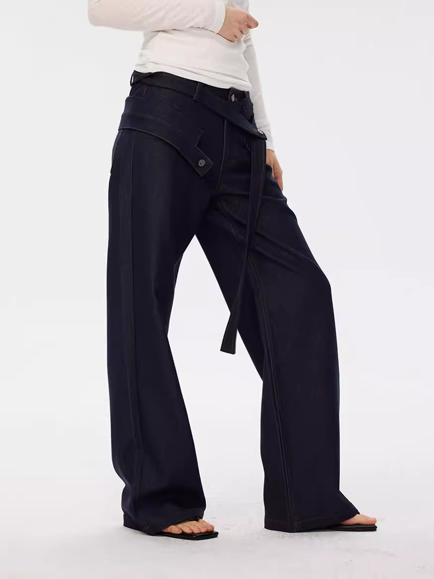 Asymmetric Wrap Jeans