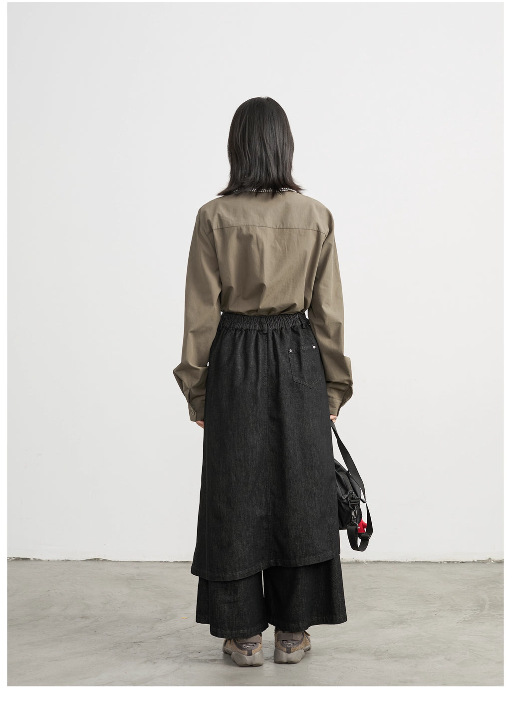 Split-Level Skirt Pants