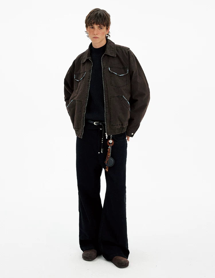 Contrast Trim Workwear Blouson