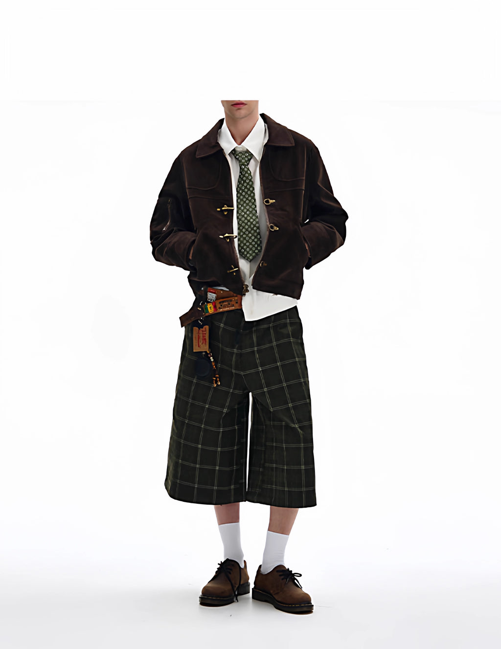 Croc-Clasp Suede Bomber