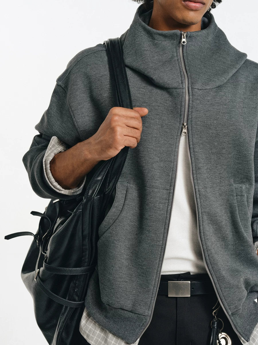 Detachable Plaid Layer Hoodie