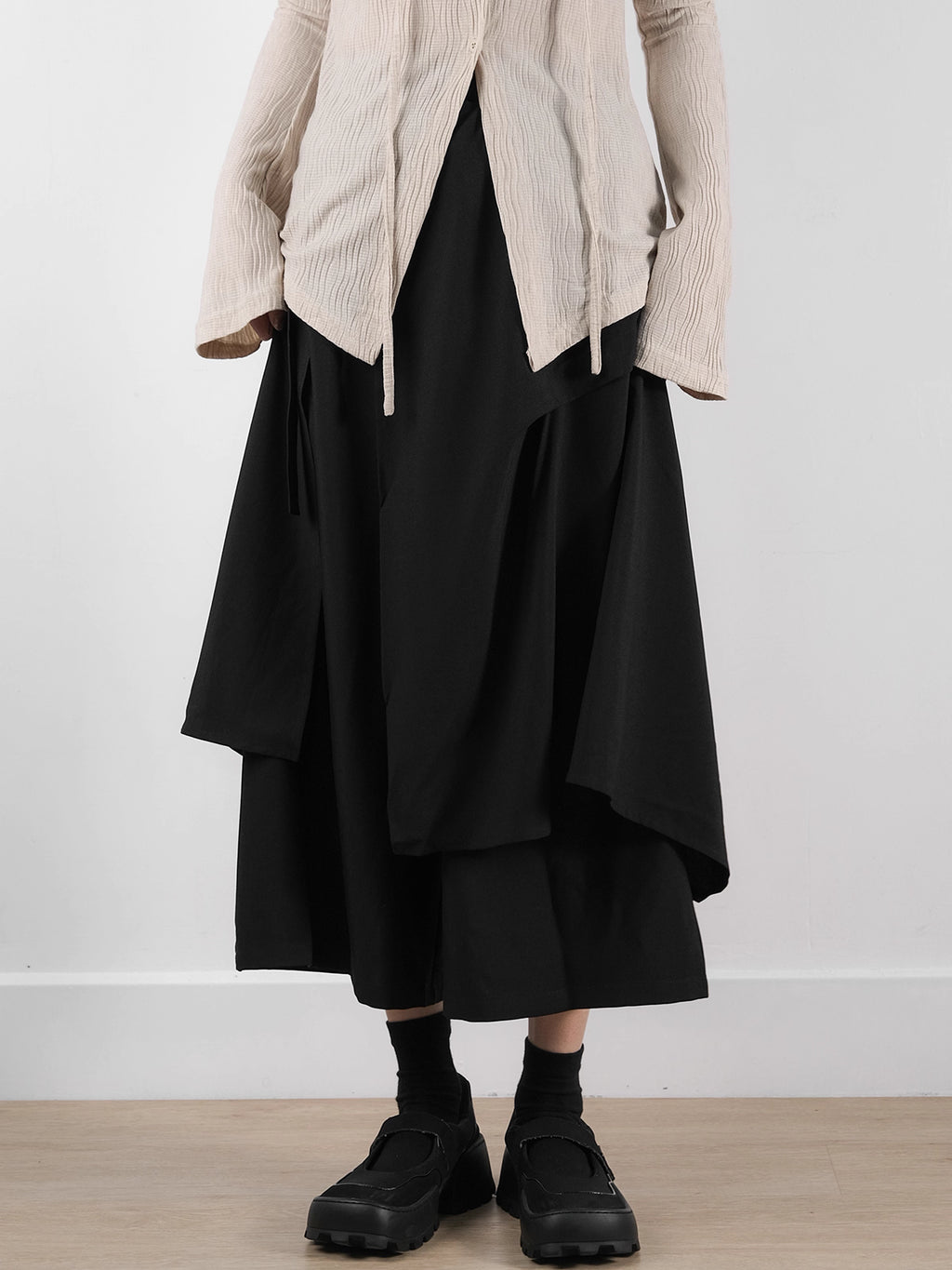 Deconstructed Drape Trouser Skirt