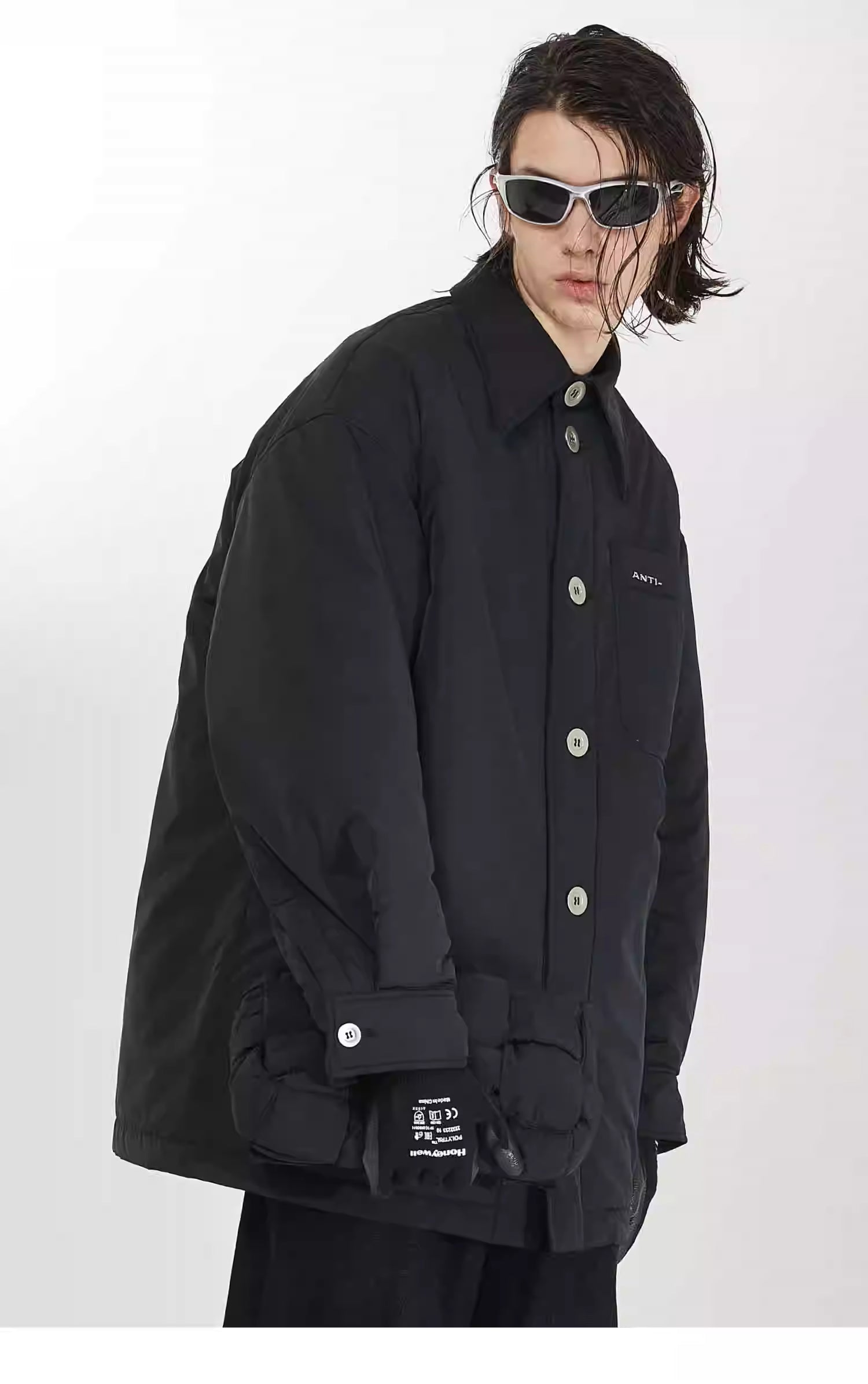 Strobe-Line Staggered Blouson Jacket