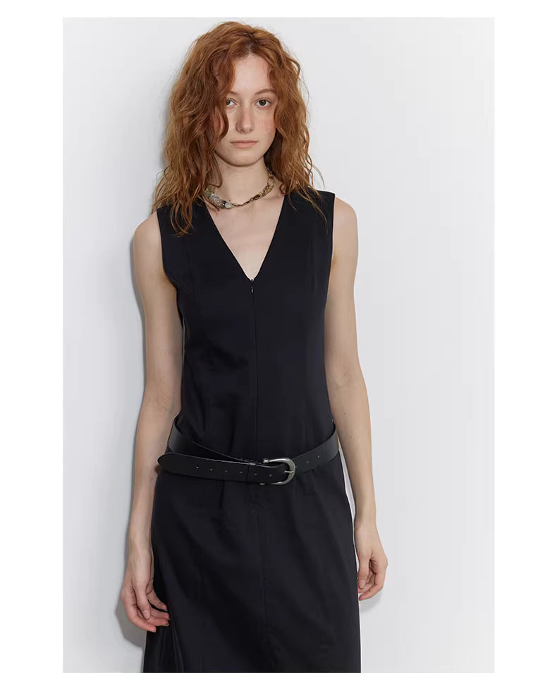 Regenerated Linen Column Dress