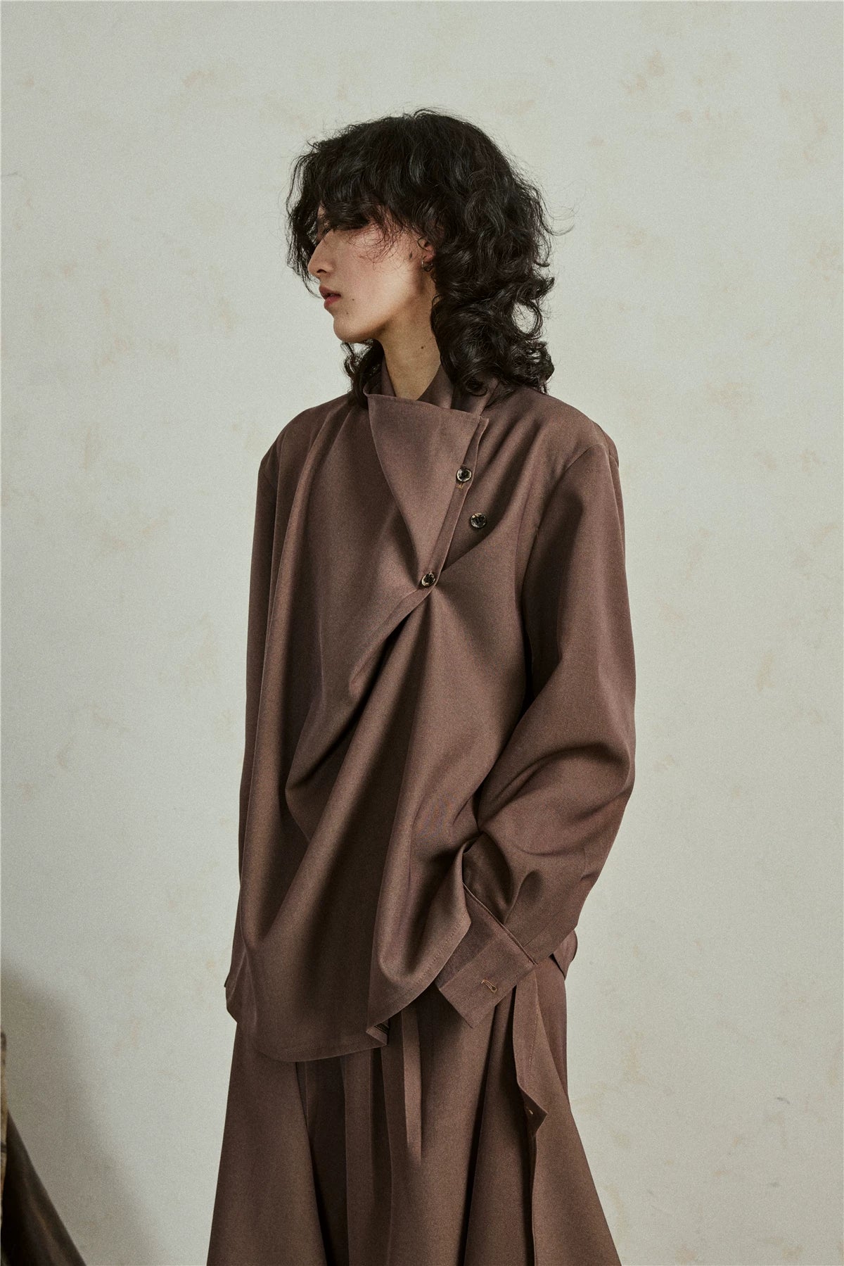 Sculptural Oversized Draped Tunic