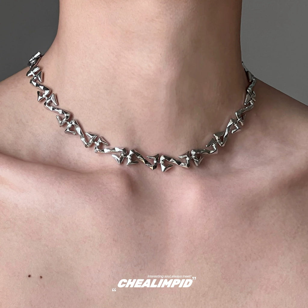 Fractured Link Chain Necklace