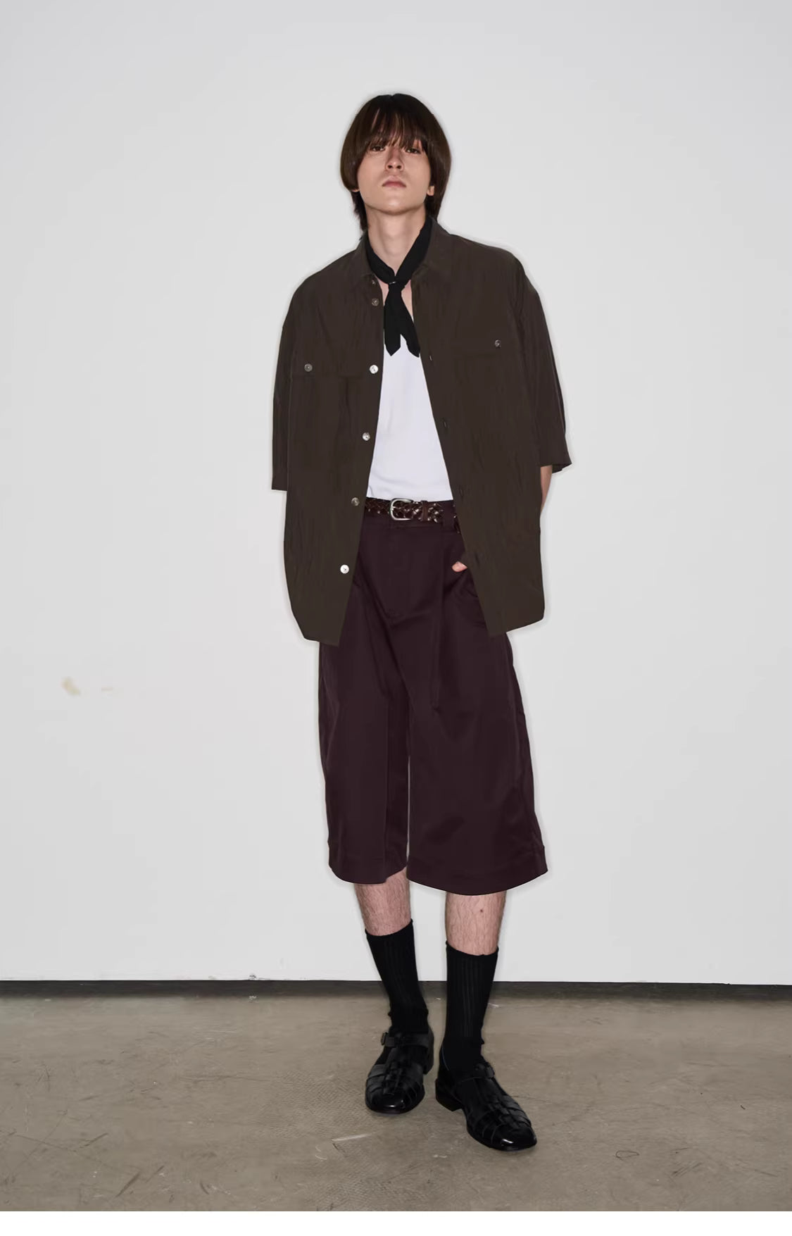 Fluid State Lapel Collar Button-Up Shirt