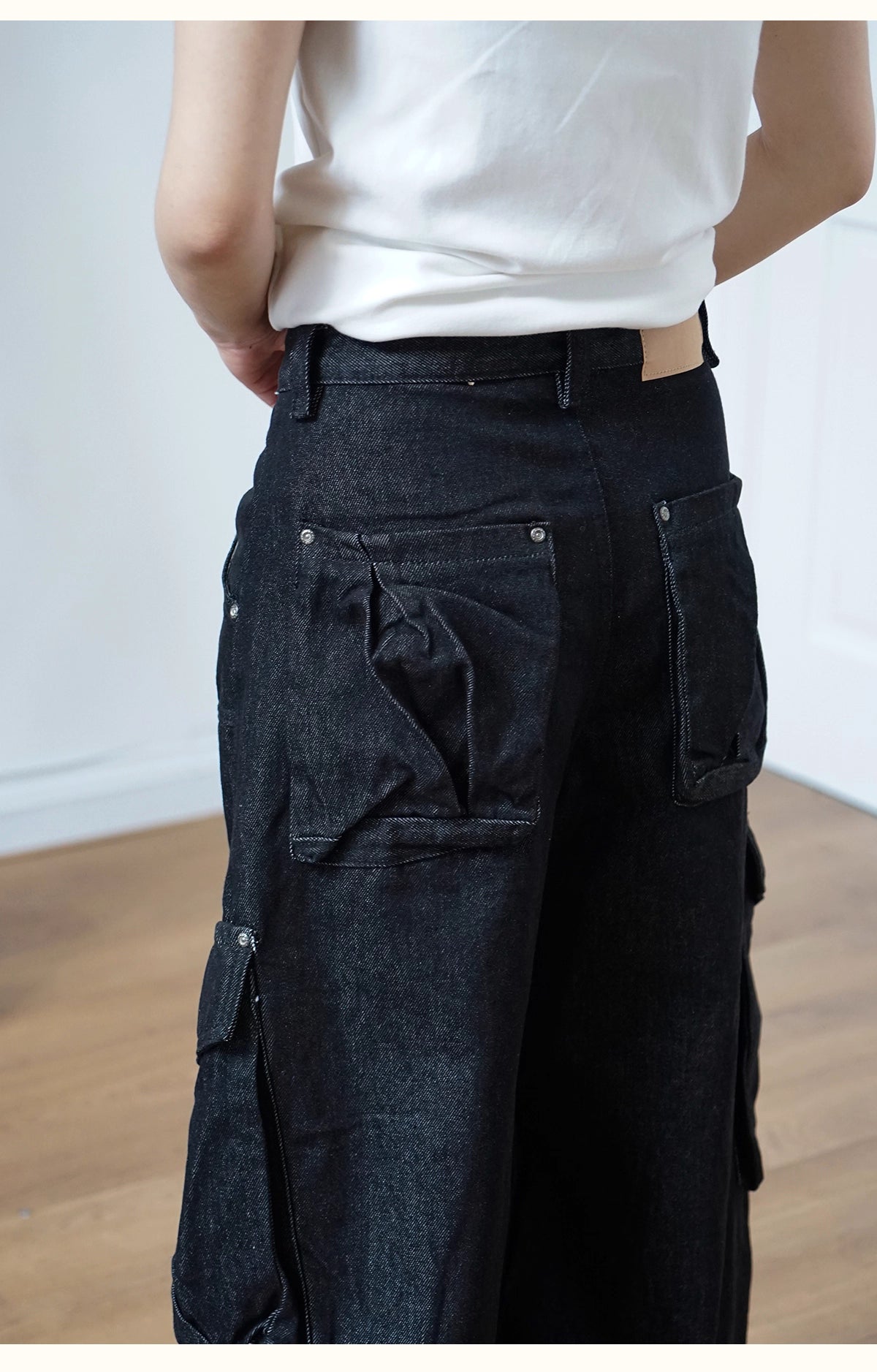 Architectural Barrel-Leg Cargo Denim