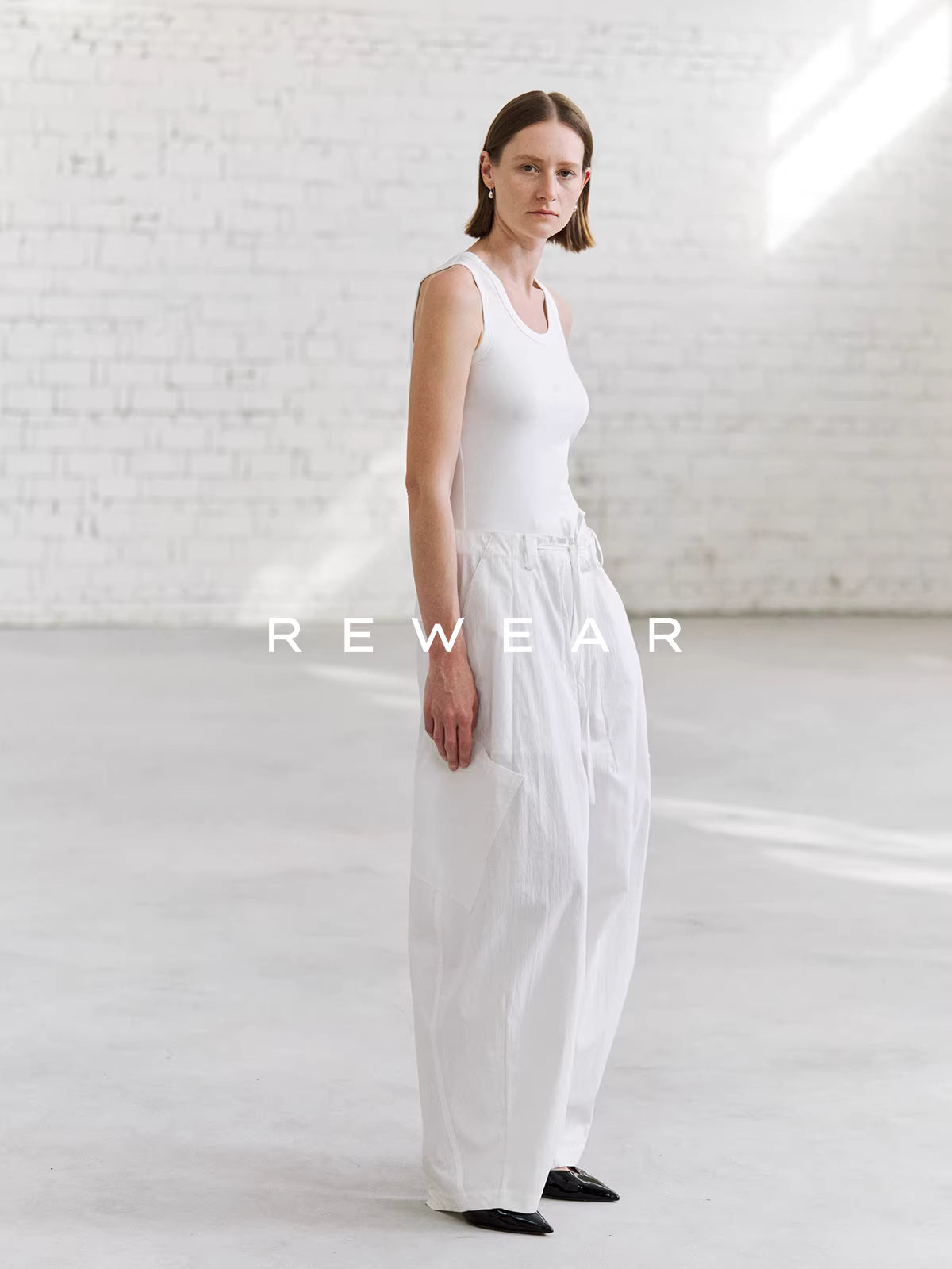 Crisp Slant Pocket Alabaster Trousers