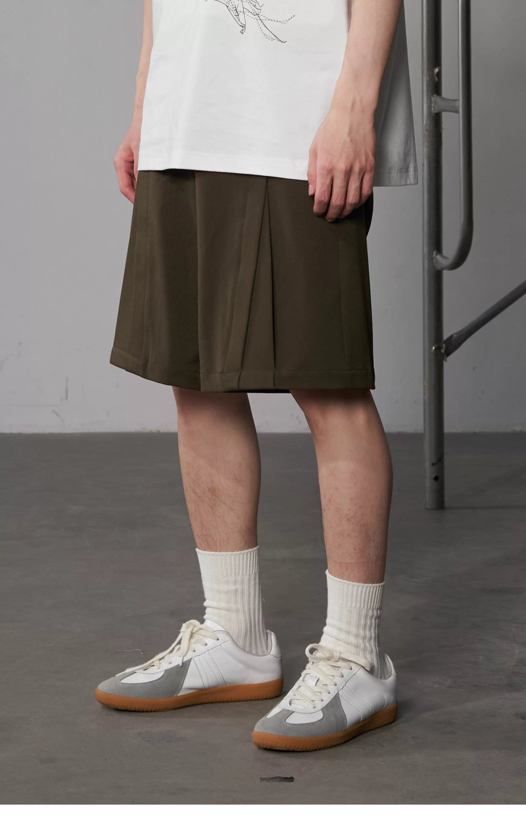 Inverted Box Pleat Shorts