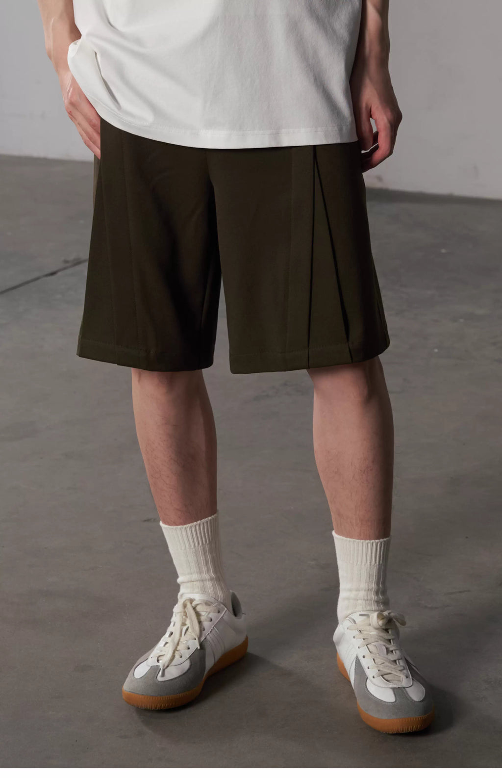 Inverted Box Pleat Shorts