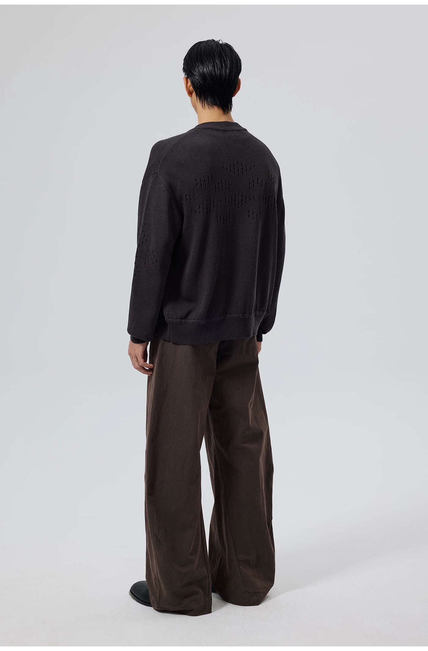 Perforated Knit Cardigan