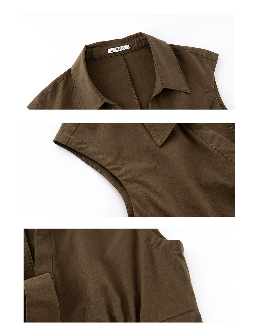 Tailored Sleeveless Tie Blouse