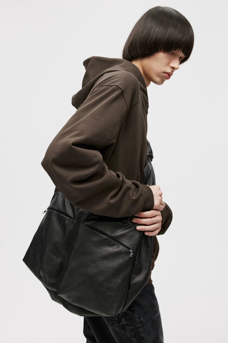 Bow Strap Slouch Messenger Bag