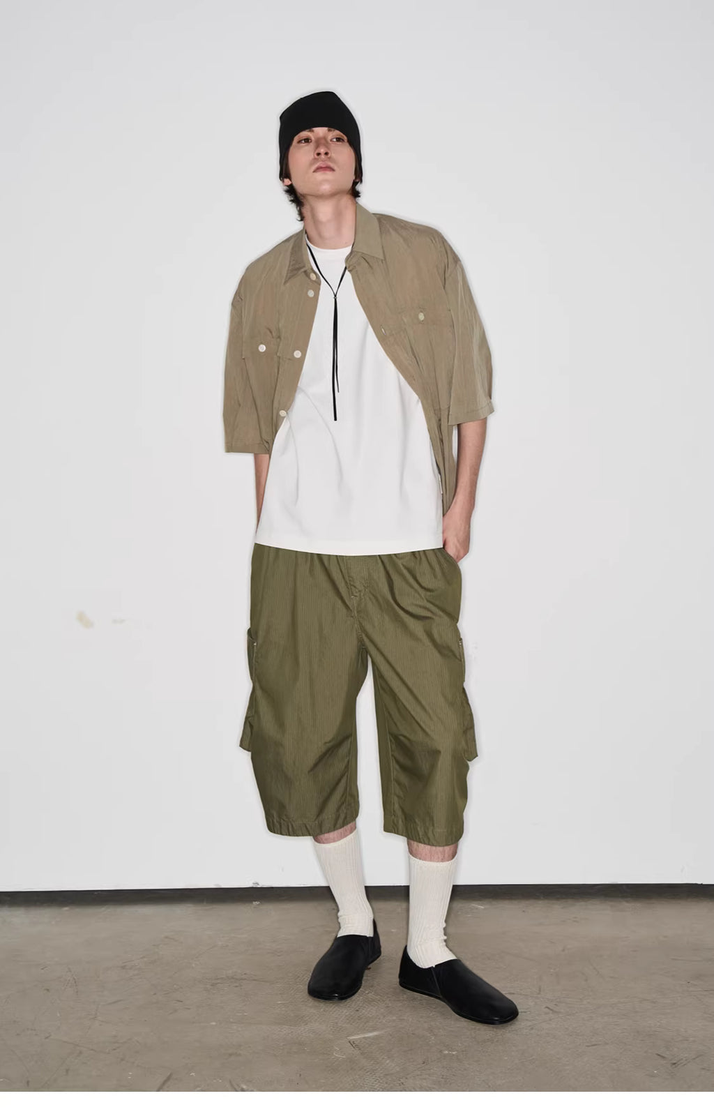 Fluid State Lapel Collar Button-Up Shirt
