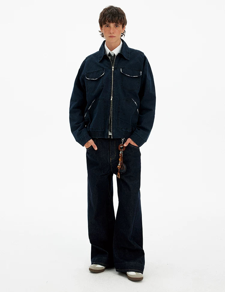 Contrast Trim Workwear Blouson