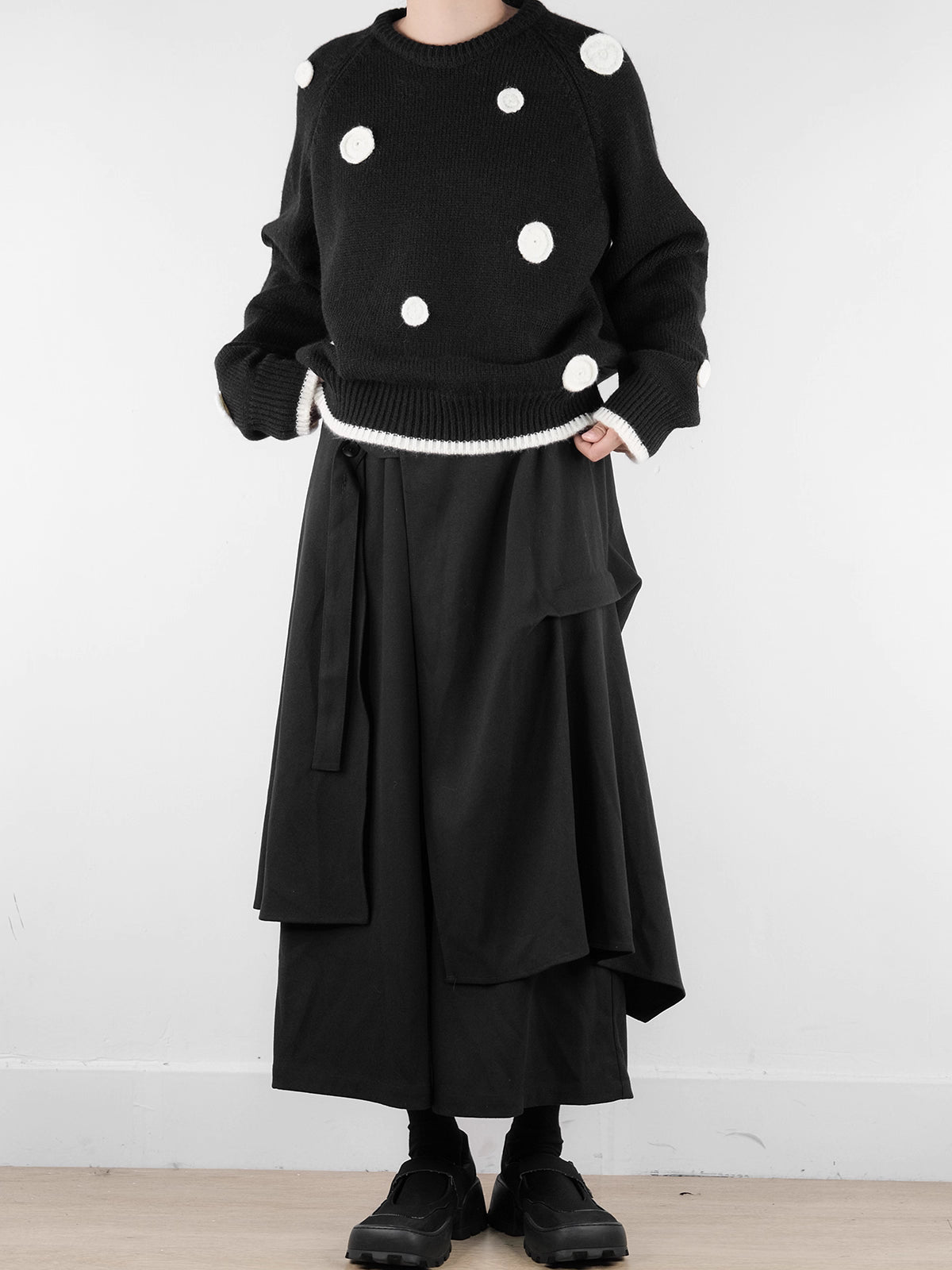 Deconstructed Drape Trouser Skirt