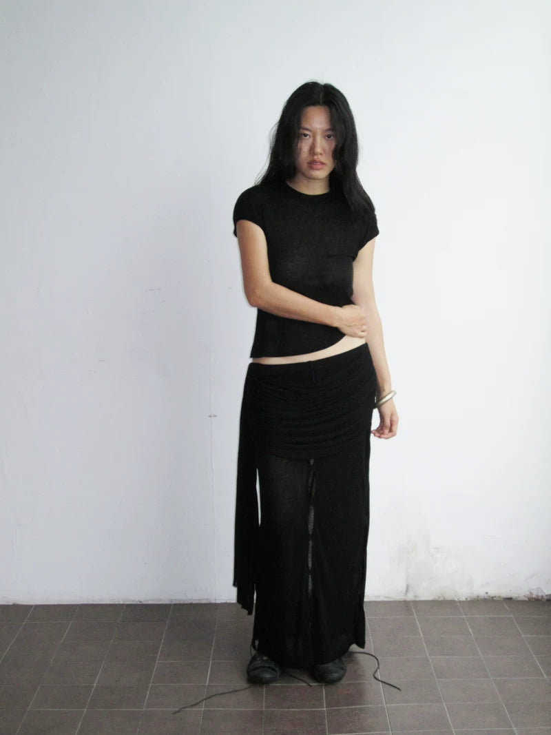 Aperture Wool-Blend Skirt