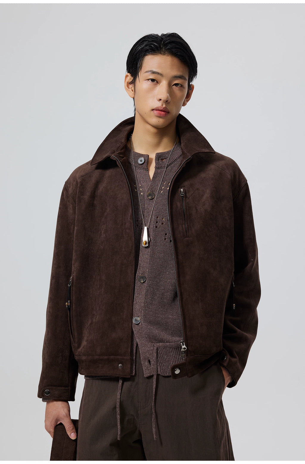Burnished Point-Collar Jacket