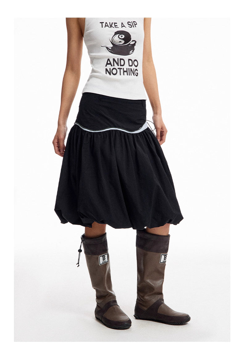Bubble Skirt in Black Ink