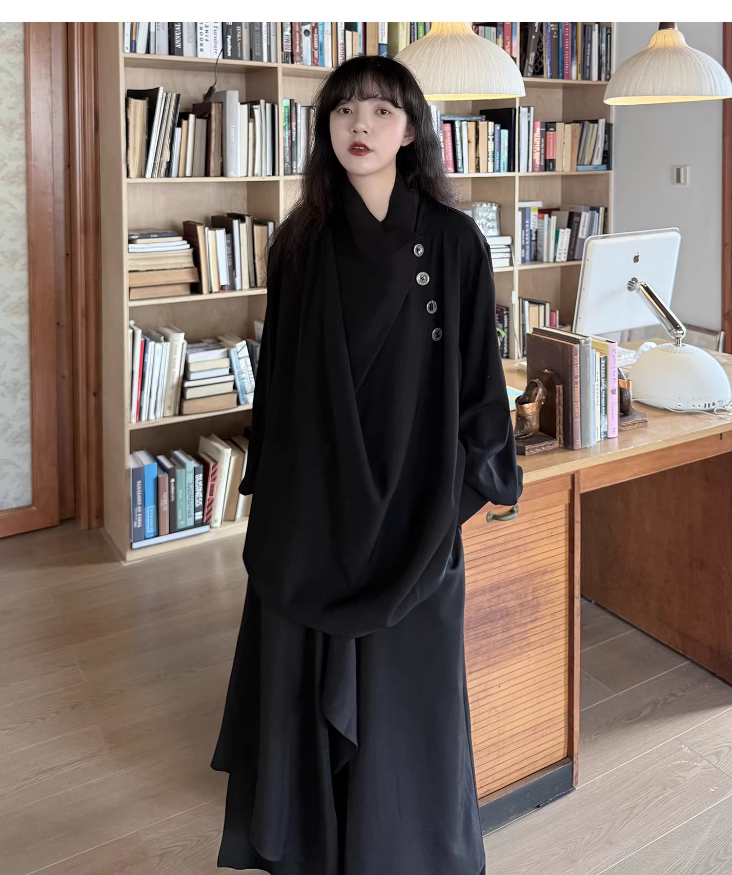 Sculptural Oversized Draped Tunic