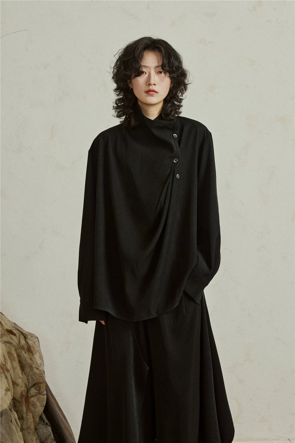 Sculptural Oversized Draped Tunic