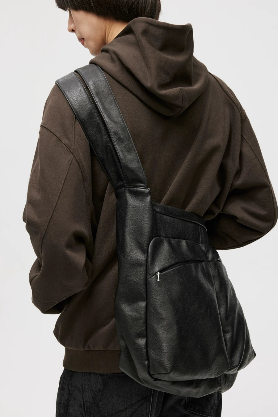 Bow Strap Slouch Messenger Bag