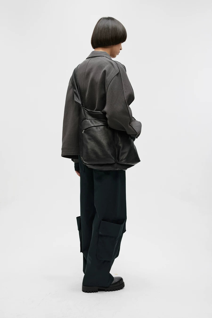 Bow Strap Slouch Messenger Bag