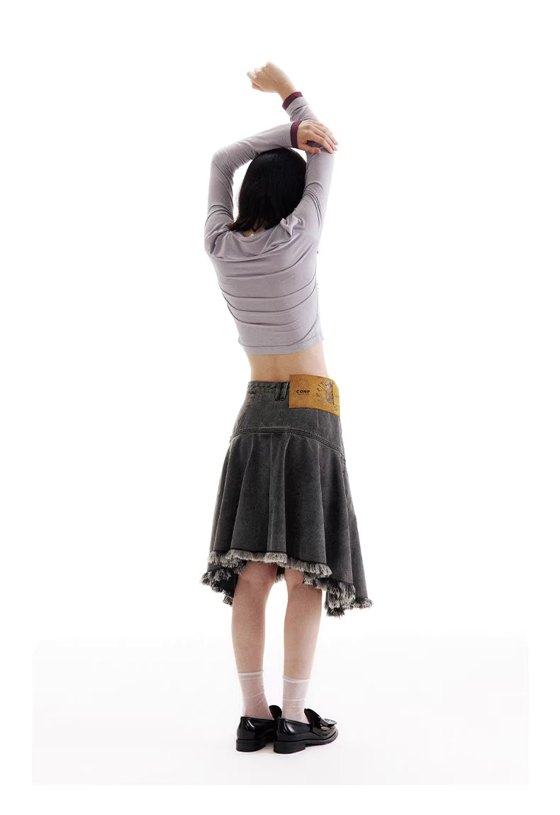 Raw-Edge Fragment Skirt