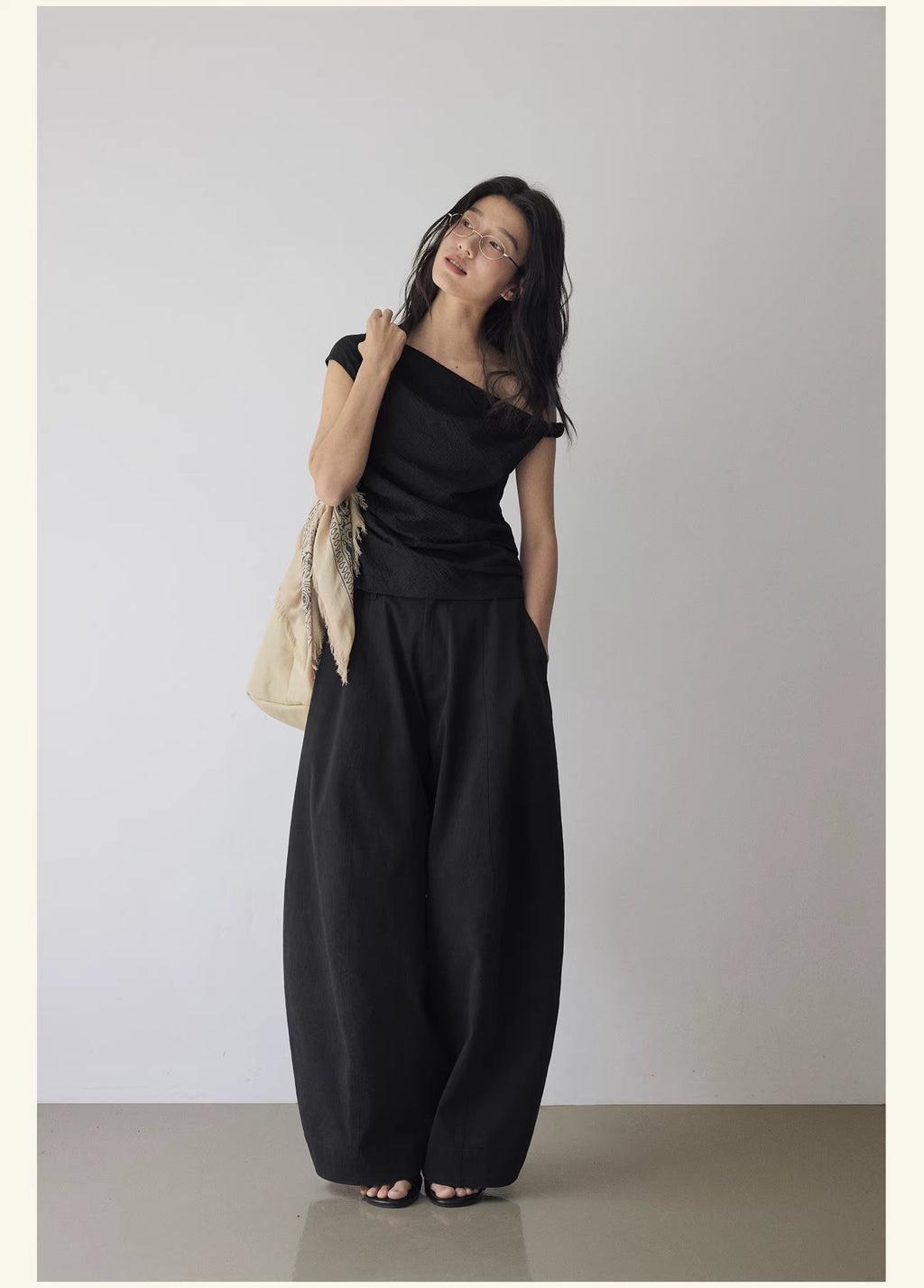 Textured Topography Off-Shoulder Top