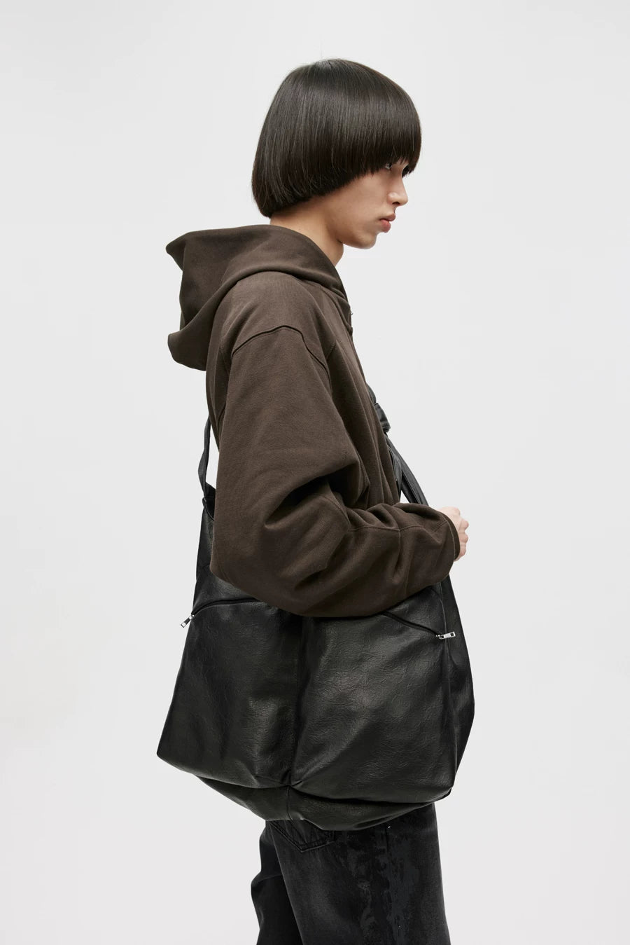 Bow Strap Slouch Messenger Bag