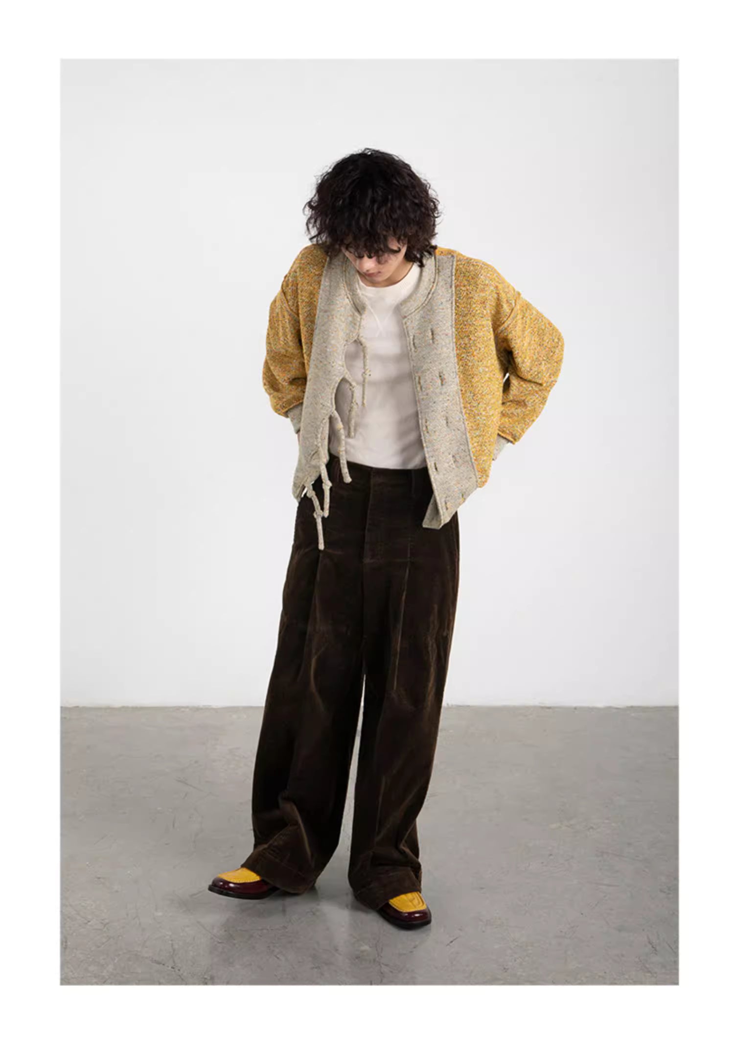 Reversible Knit Cardigan with Frog Closures