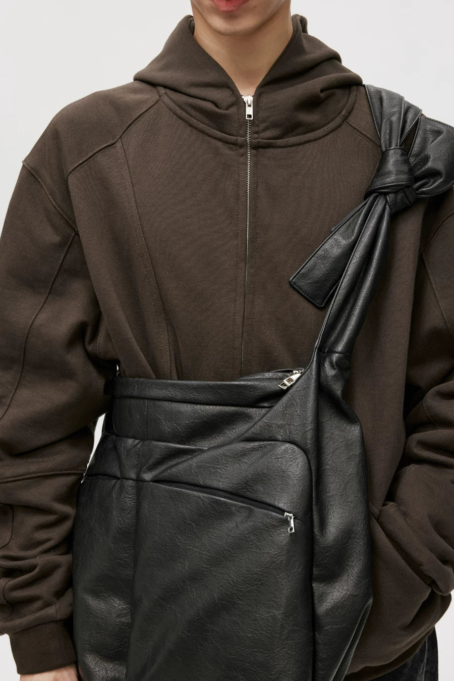 Bow Strap Slouch Messenger Bag