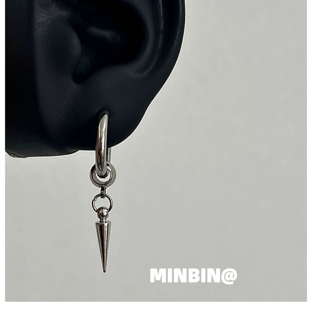 Spike Drop Hoop Earrings