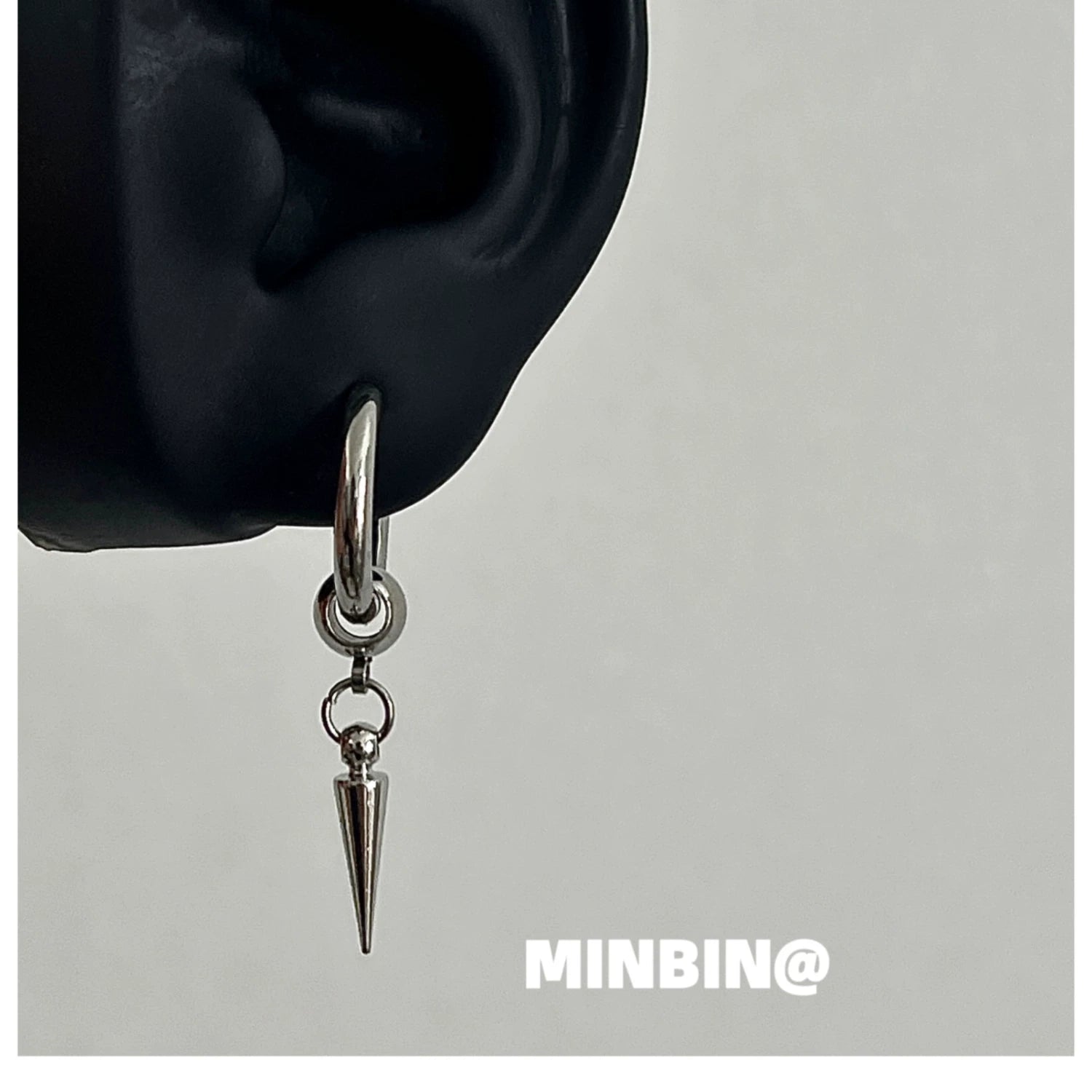 Spike Drop Hoop Earrings