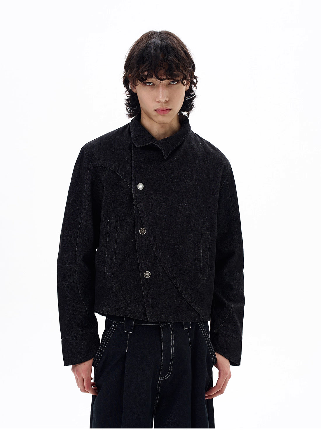 Diagonal Button Jacket