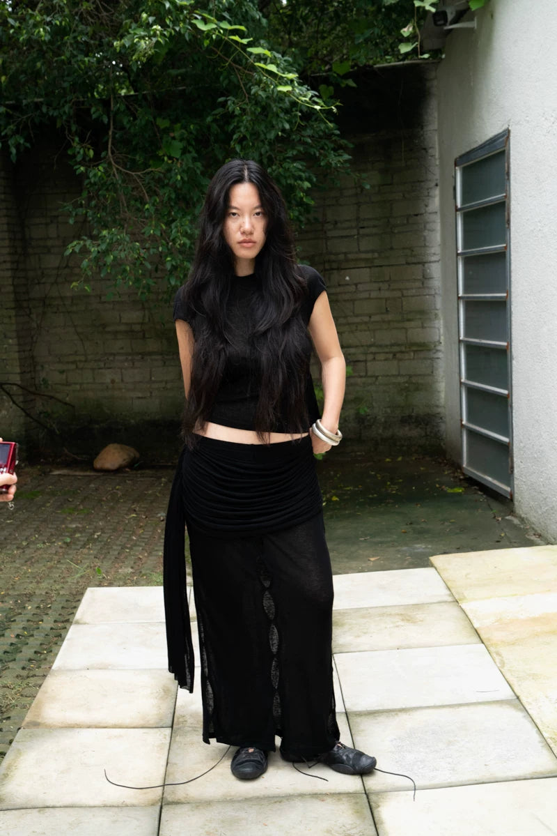 Aperture Wool-Blend Skirt