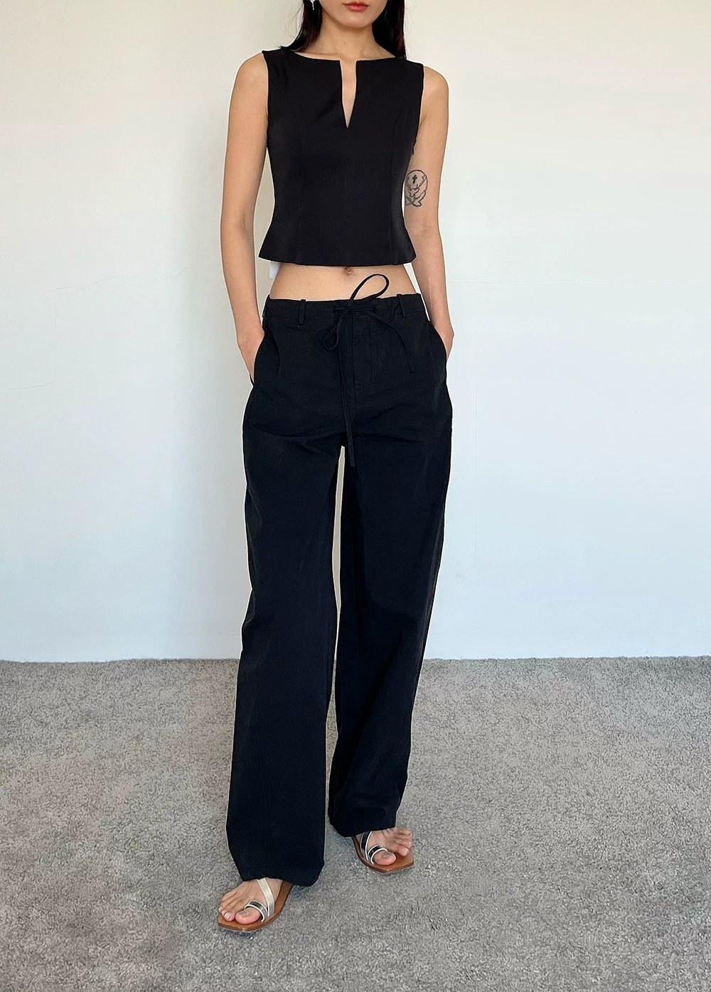 Sculpted Split-Neck Vest