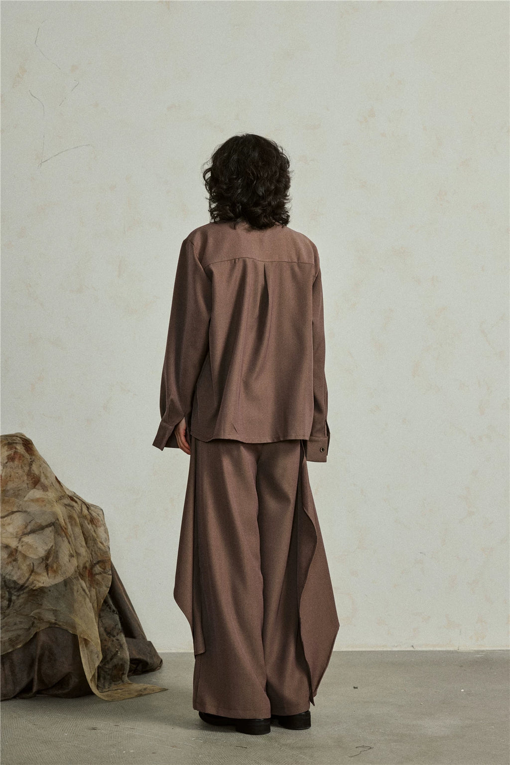 Sculptural Oversized Draped Tunic