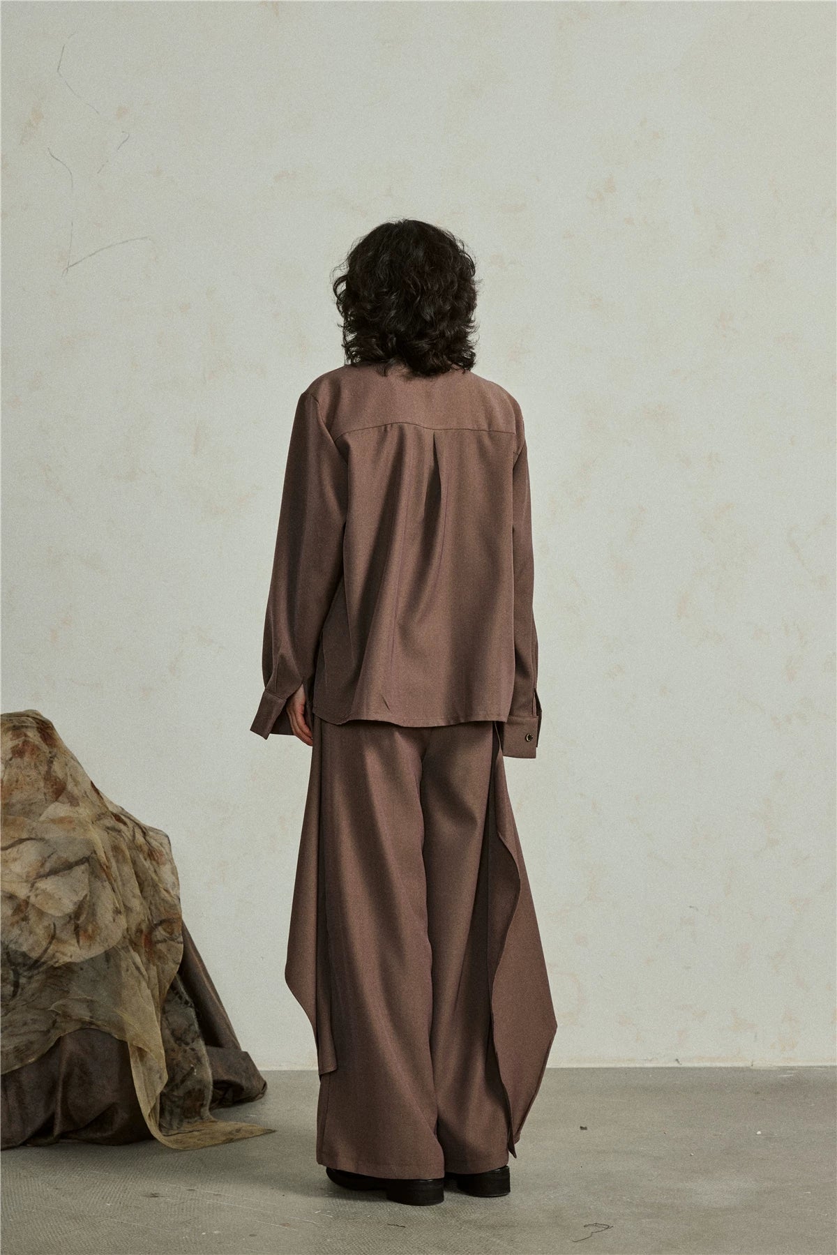 Sculptural Oversized Draped Tunic