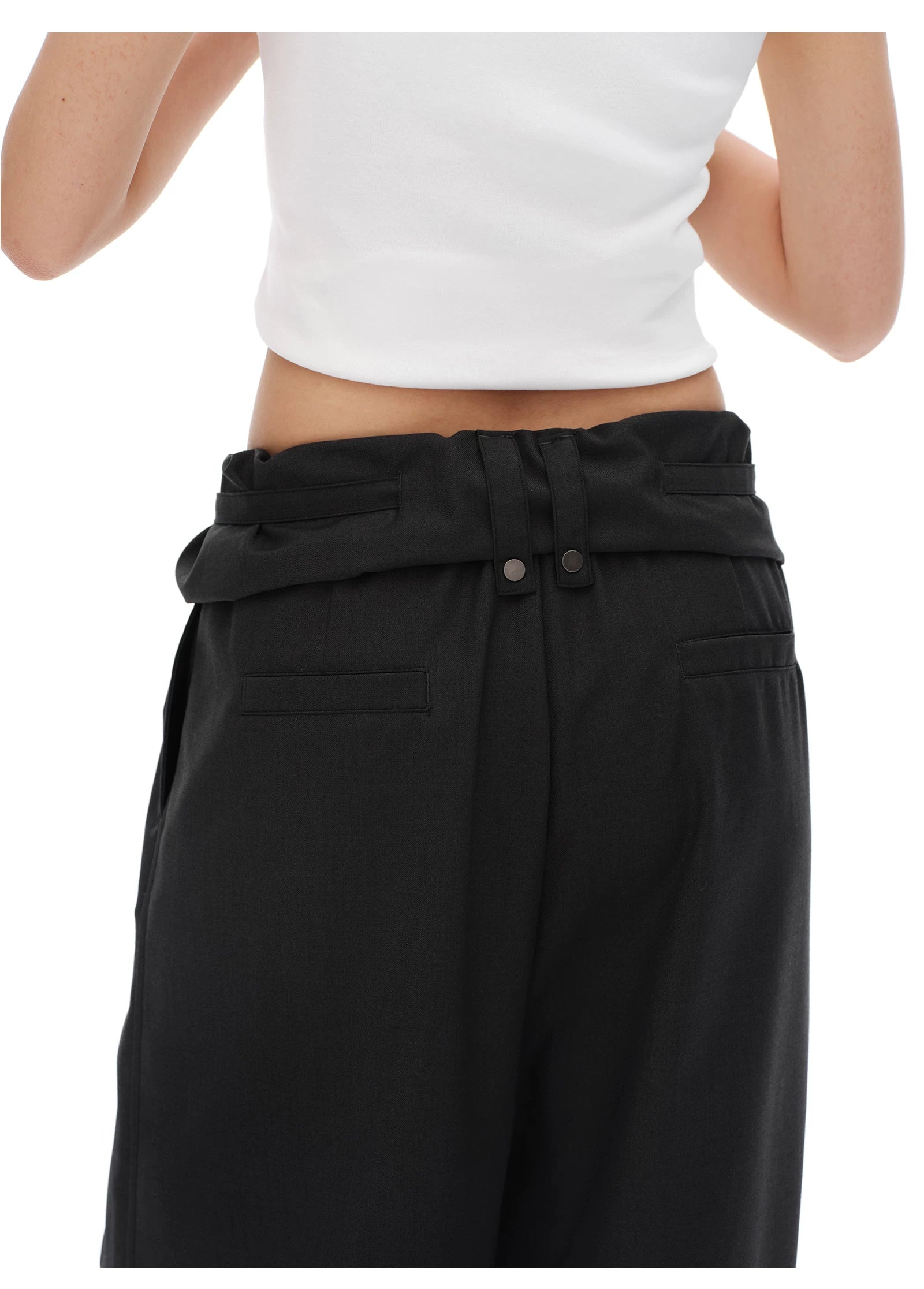 Rolled Tulip Waist Trousers