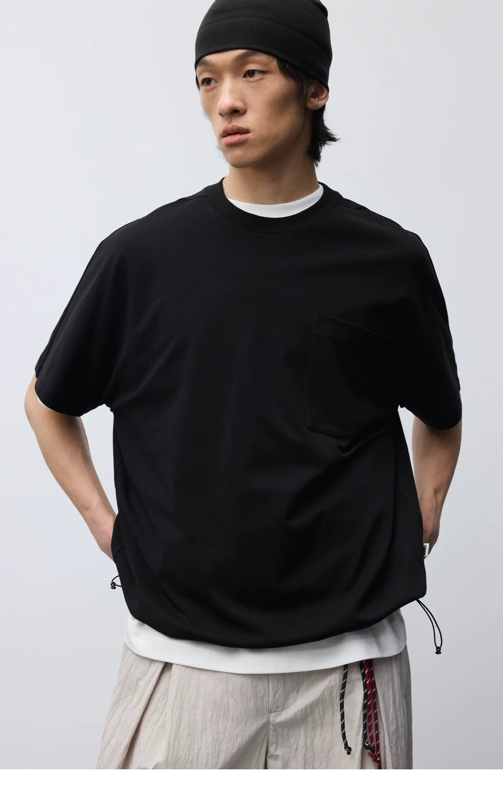 Triacetate Blend Pocket T-Shirt
