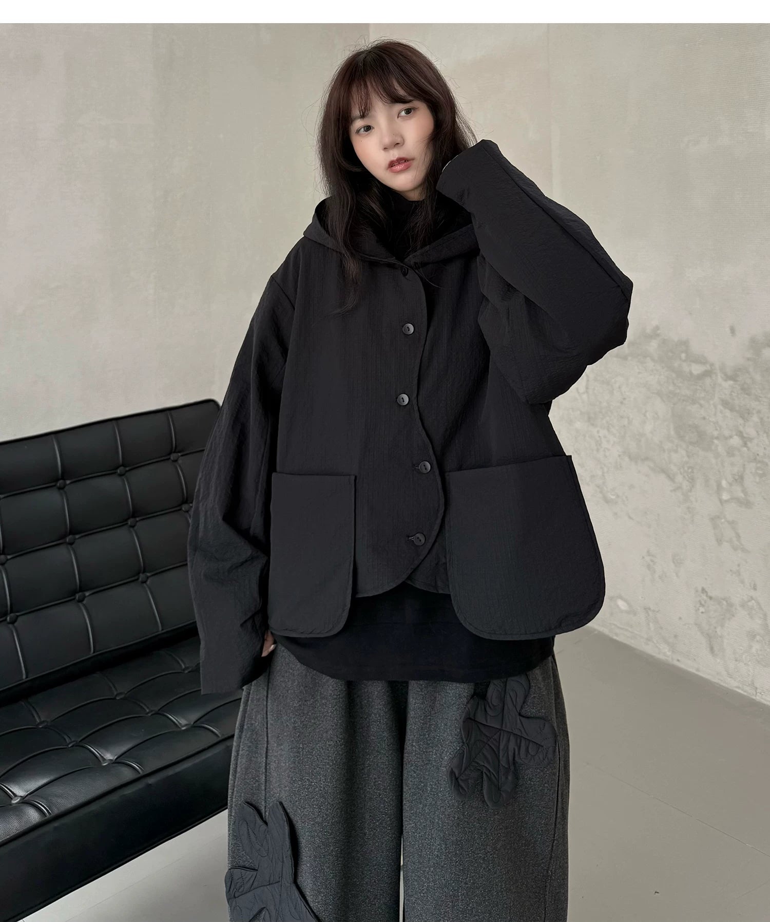 Shadow Hooded Quilted Jacket