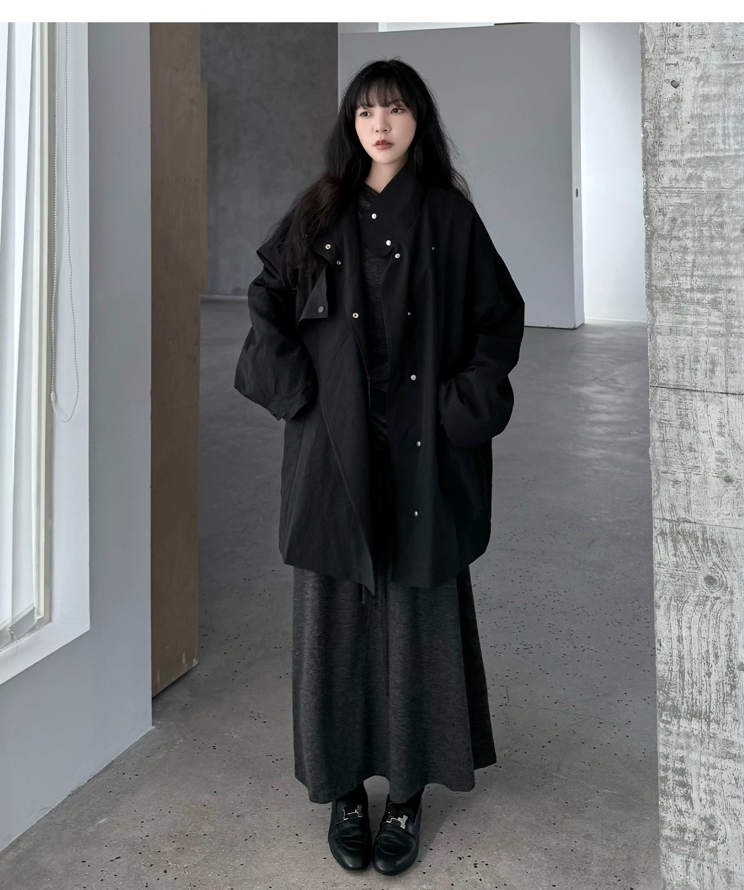 Asymmetric Snap Utility Jacket