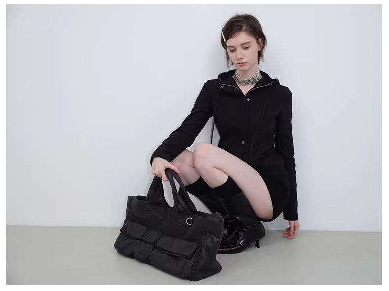 Apex Sculpt Hooded Jacket in Black Ink or Coffee