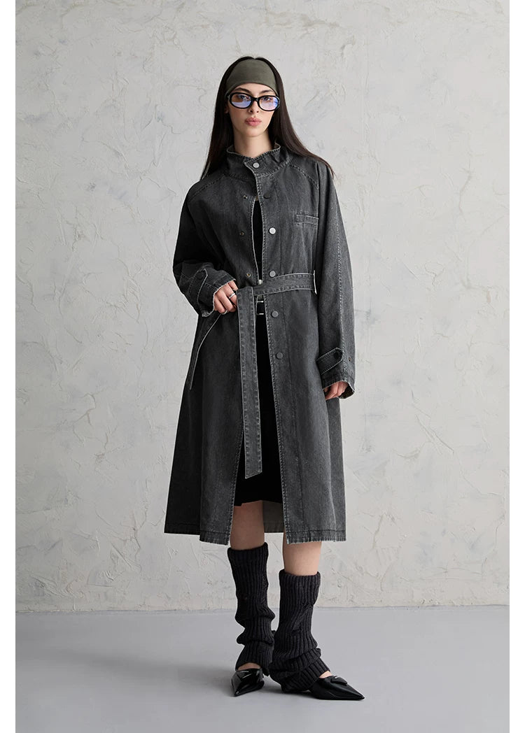 Mineral Wash Reversible Coat Jacket