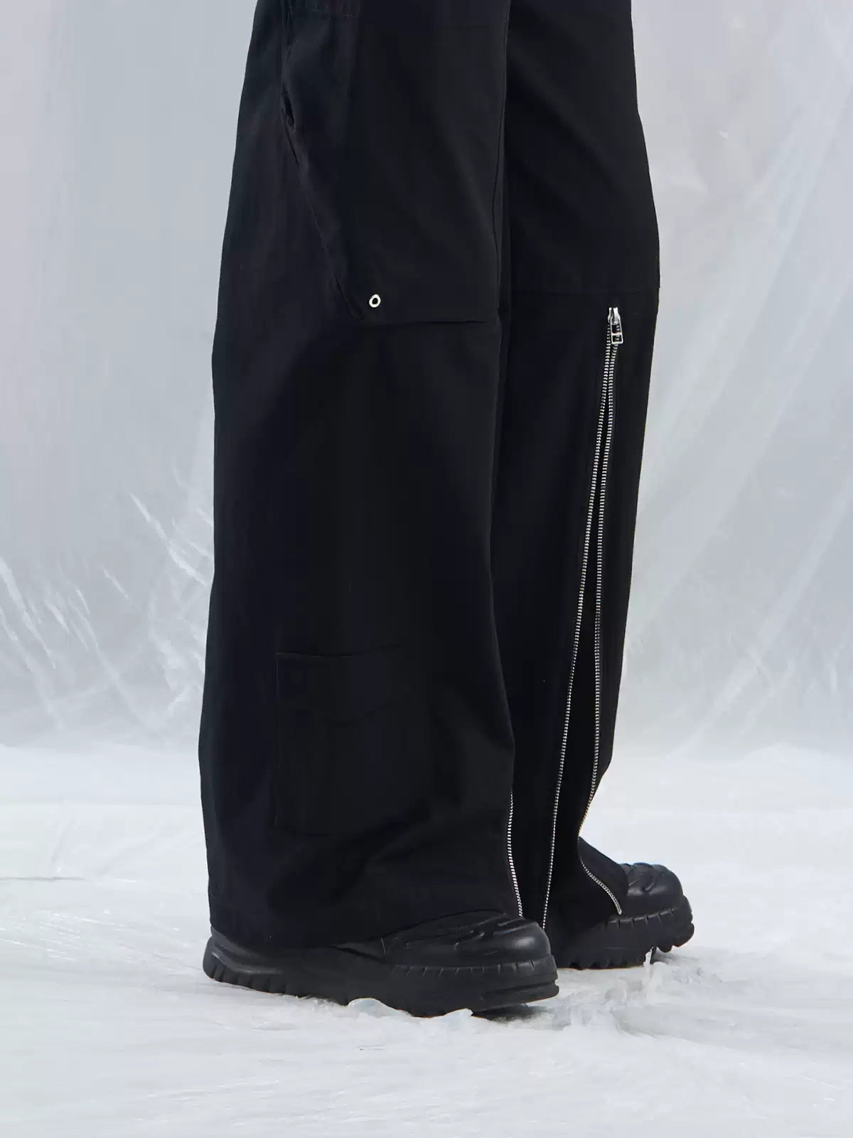 Zip Hem Utility Cargo Trousers